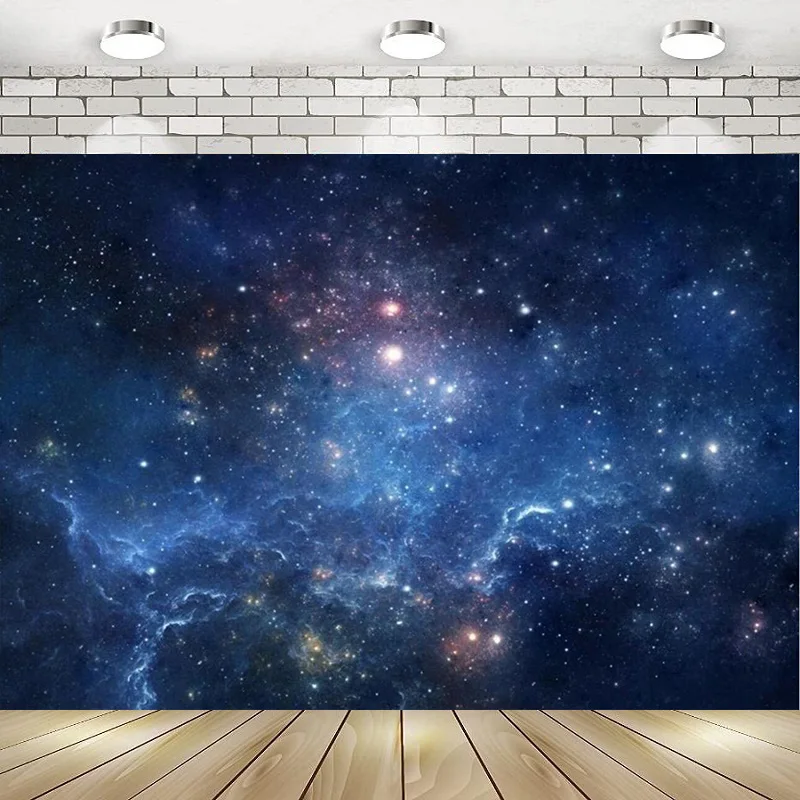 

Nebula Aerospace Starry Sky Universe Galaxy Cosmos Outer Space Happy Birthday Party Photography Backdrop Background Banner Decor