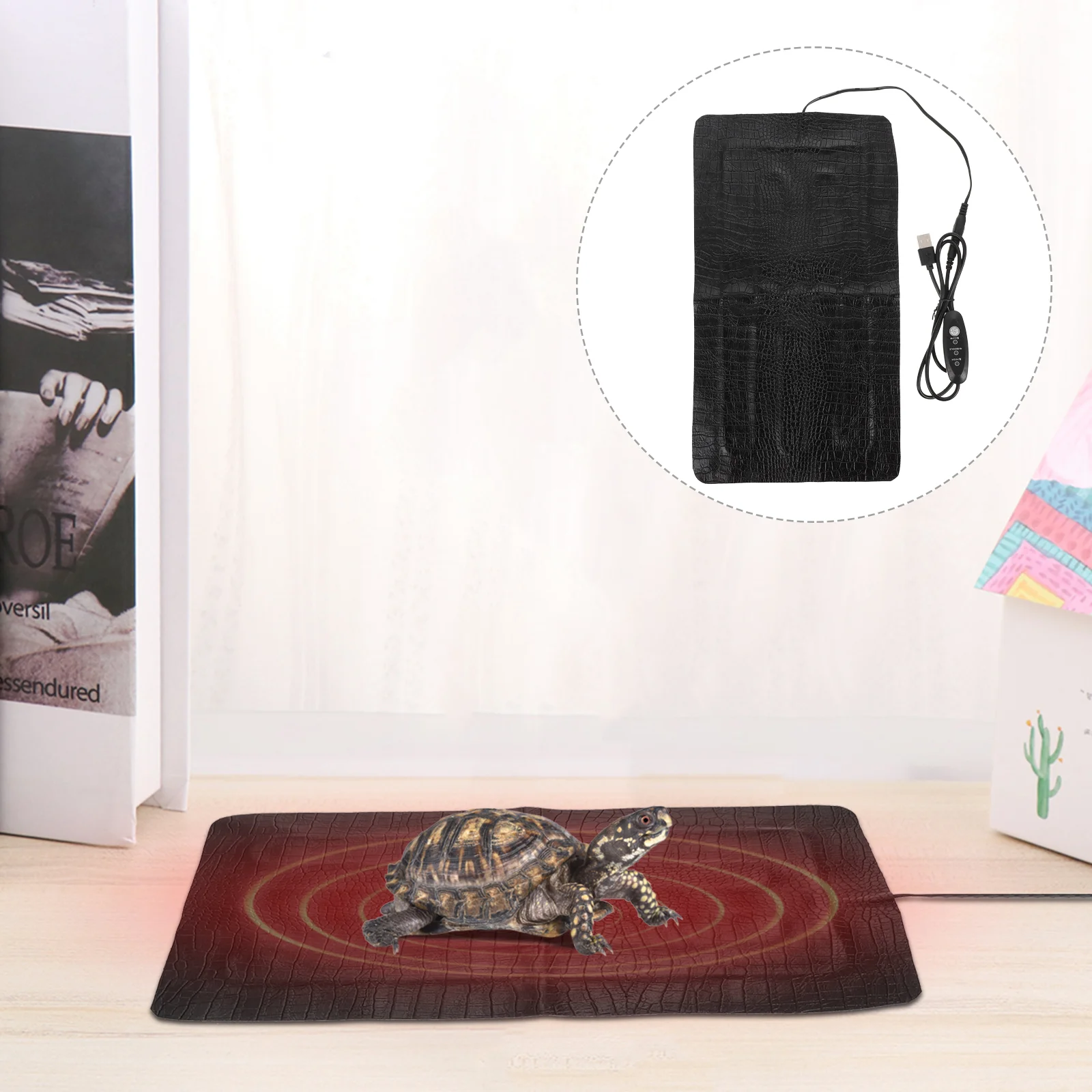 

Reptile Pet Heating Cushion Safe USB Heater Pad Useful Pet Supply (Random Color)