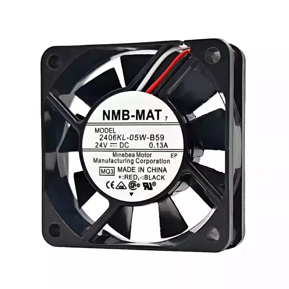 Фото Оригинальный вентилятор охлаждения NMB 2406KL-05W-B59, 24В, 0.13А, 6см, 6015, 60*60*15 мм, 3 провода, для конвертеров №2