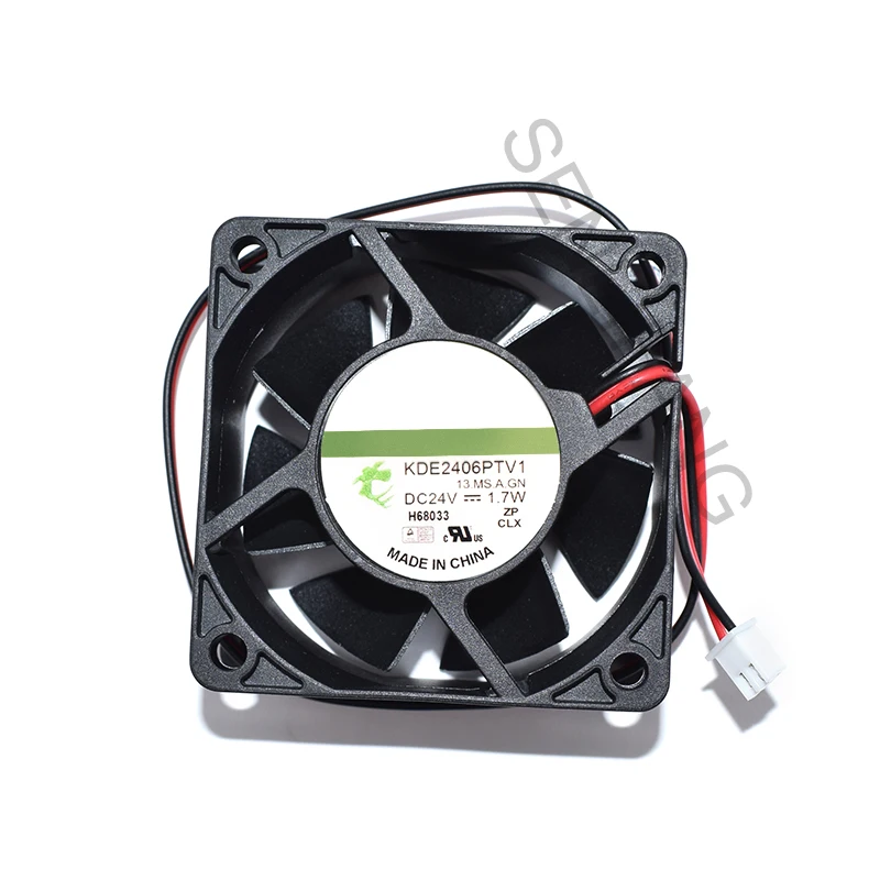 Абсолютно Новый KDE2406PTV1 DC24V 1,7 W 60X60X25MM 2-проводной частоты Вентилятор охлаждения