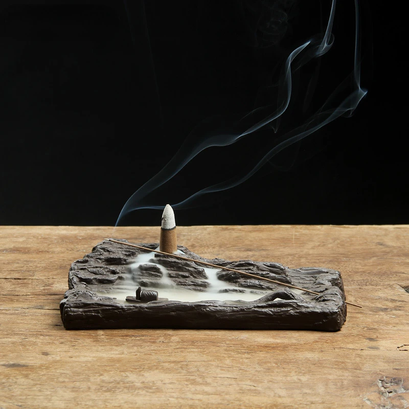 

Ceramic Antique Sandalwood Burner Creative Purple Sand Backflow Incense Burner Incense Socket Indoor Aromatherapy Furnace