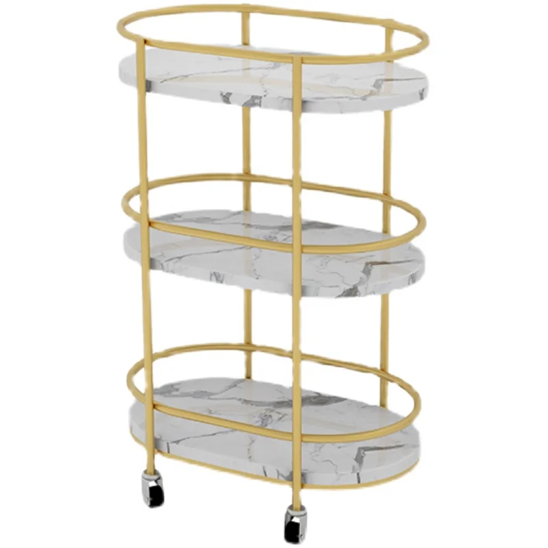 

Beauty salon trolley marble texture tool cart nail salon mobile cosmetics multi-functional storage shelf salon furniture 트롤리