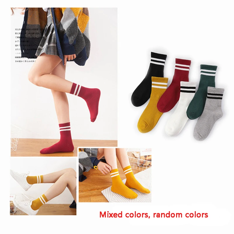 10 Pairs/Lot Middle Tube Socks Women's Cute Summer Fashion Thin Section Ins Tide Socks Glass Silk Material White Women's Socks