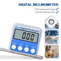 rz angle protractor universal bevel 360 degree mini electronic digital protractor inclinometer tester measuring tools mt2010