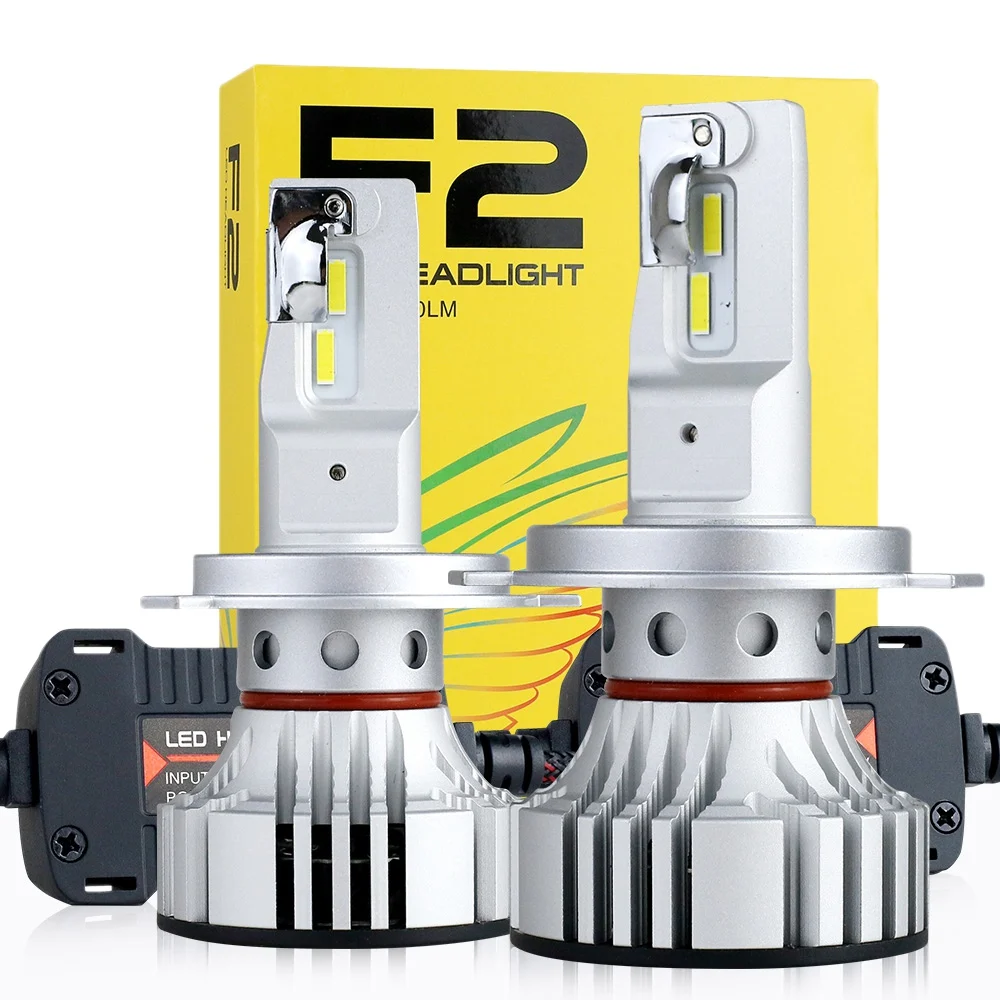 

New 2Pcs F2 Car Headlight Led 72W 12000Lm Auto Bulb head light lamp 6500K Led Headlight Bulbs(H4)