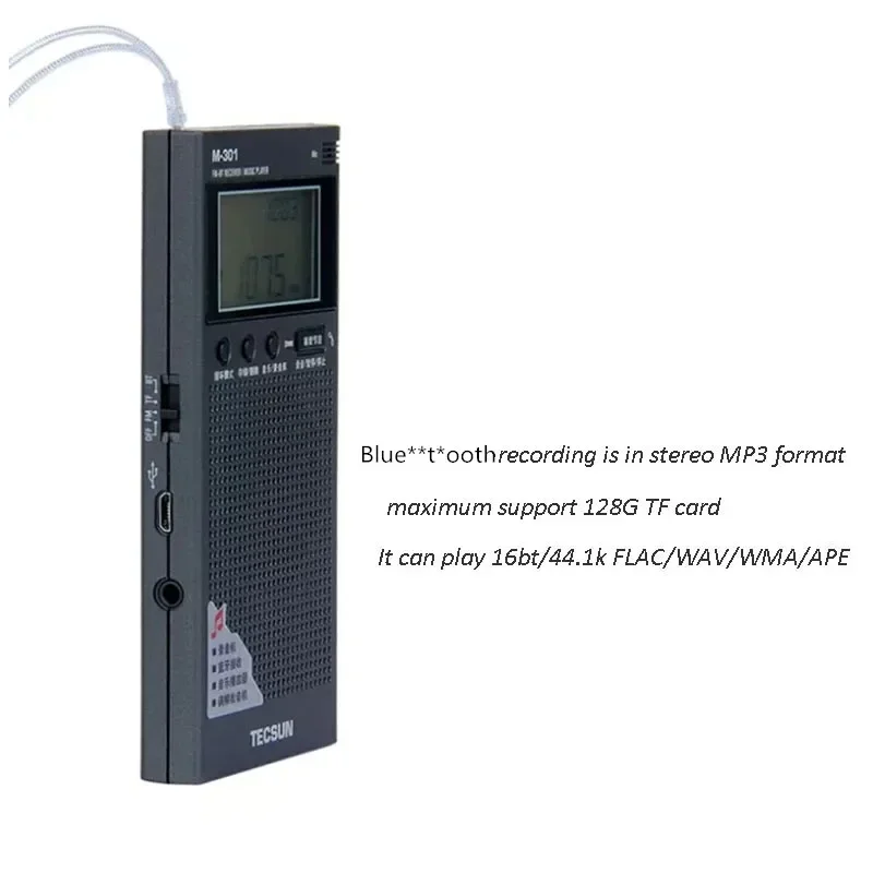 Новый мини-портативный музыкальный плеер M-301 динамик FM 64-108 МГц запись аудио-радио