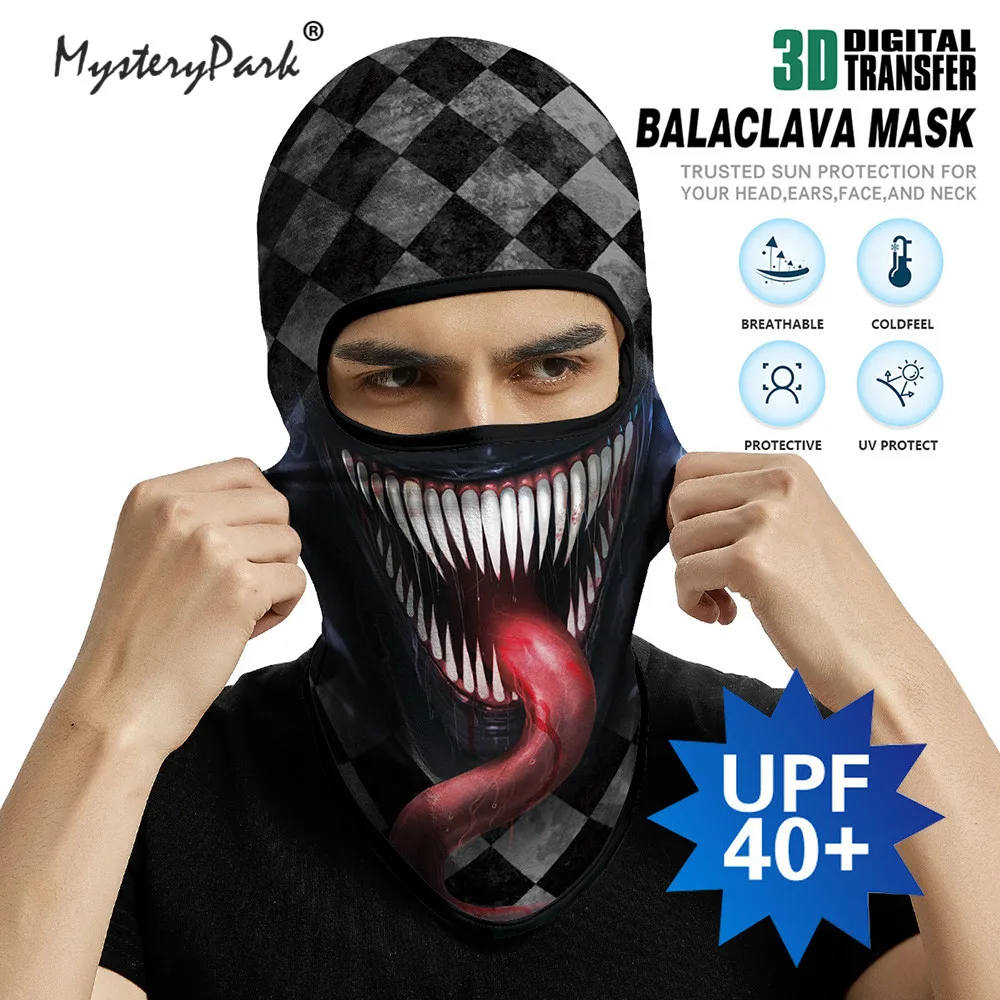 

MysteryPark 3D Seamless Cycling Balaclava Magic Headband Neck Gaiter Bandana UV Protection Hiking Face Mask for Women Men