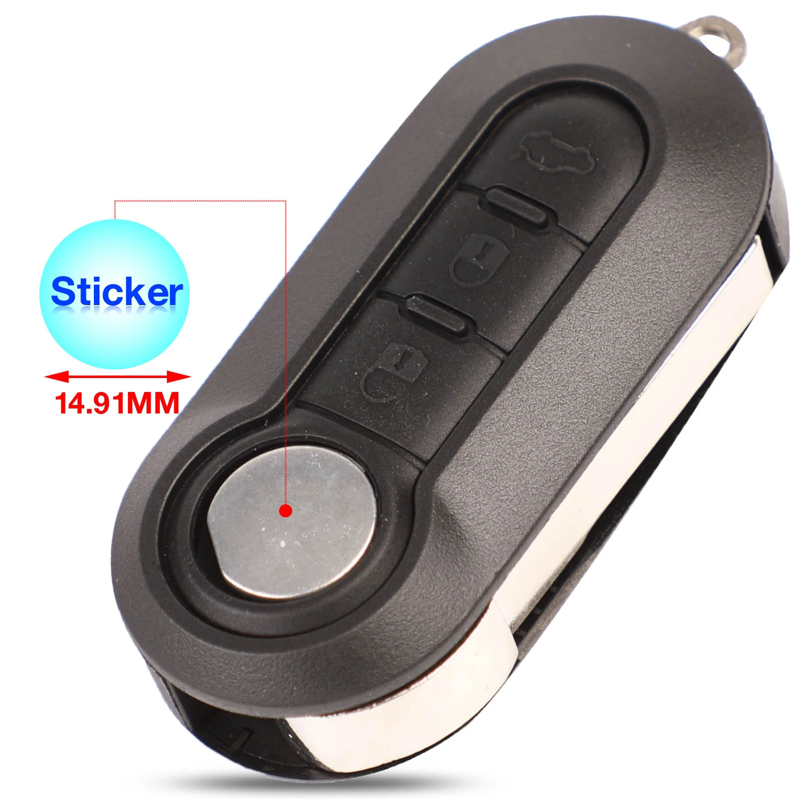 

jingyuqin 30pcs Car Key Sticker logo for Fiat 500L Fiorino Doblo Grande Punto Punto Evo Citroen Jumper Nemo for Peugeot Bipper