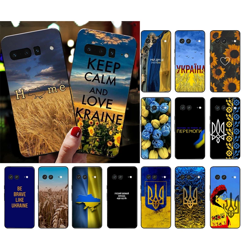 

Ukraine UA Flag Sunflower Phone Case for Google Pixel 7 Pro 7 6A 6 Pro 5A 4A 3A Pixel 4 XL Pixel 5 6 4 3 XL 3A XL 2 XL Funda