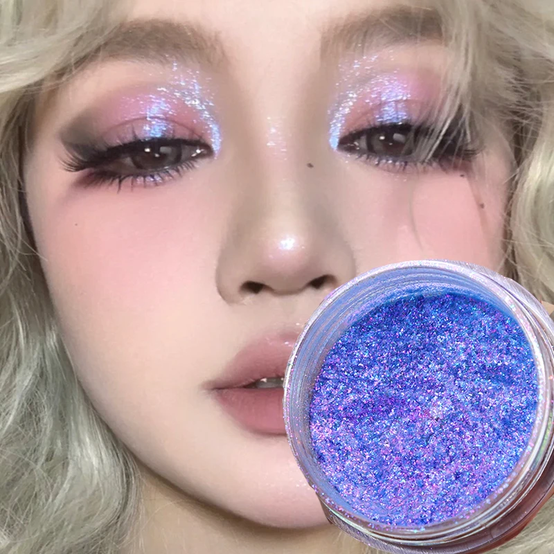 

Polarized Eyeshadow Powder Ultra Thin Iridescent Eye Shadow Holographic Pearlescent Eye Shadow Highlighter Pigments Eye Make Up