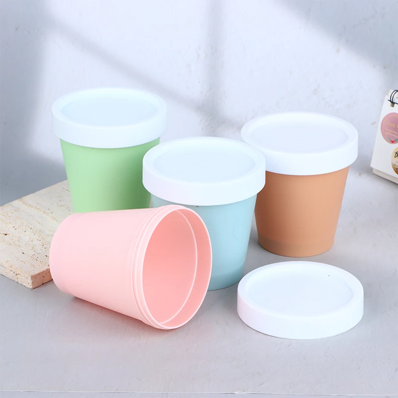 

Cups Lids With Bowls Cream Dessert Ice Yogurt Containers Pudding Sundae Mini Soup Storage Food Freezer Frozen Can Kitchen Tool