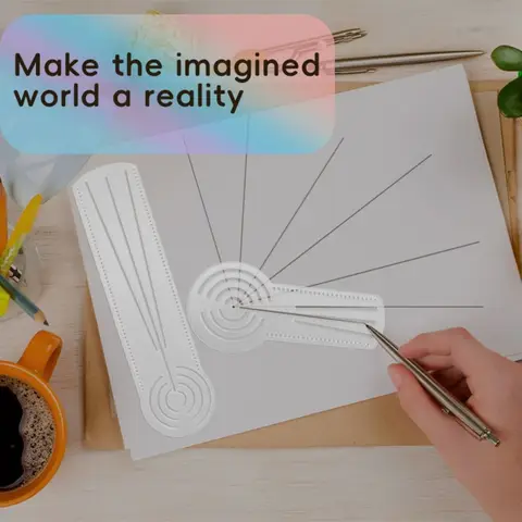 Прозрачный акриловый шаблон для рисования мандал