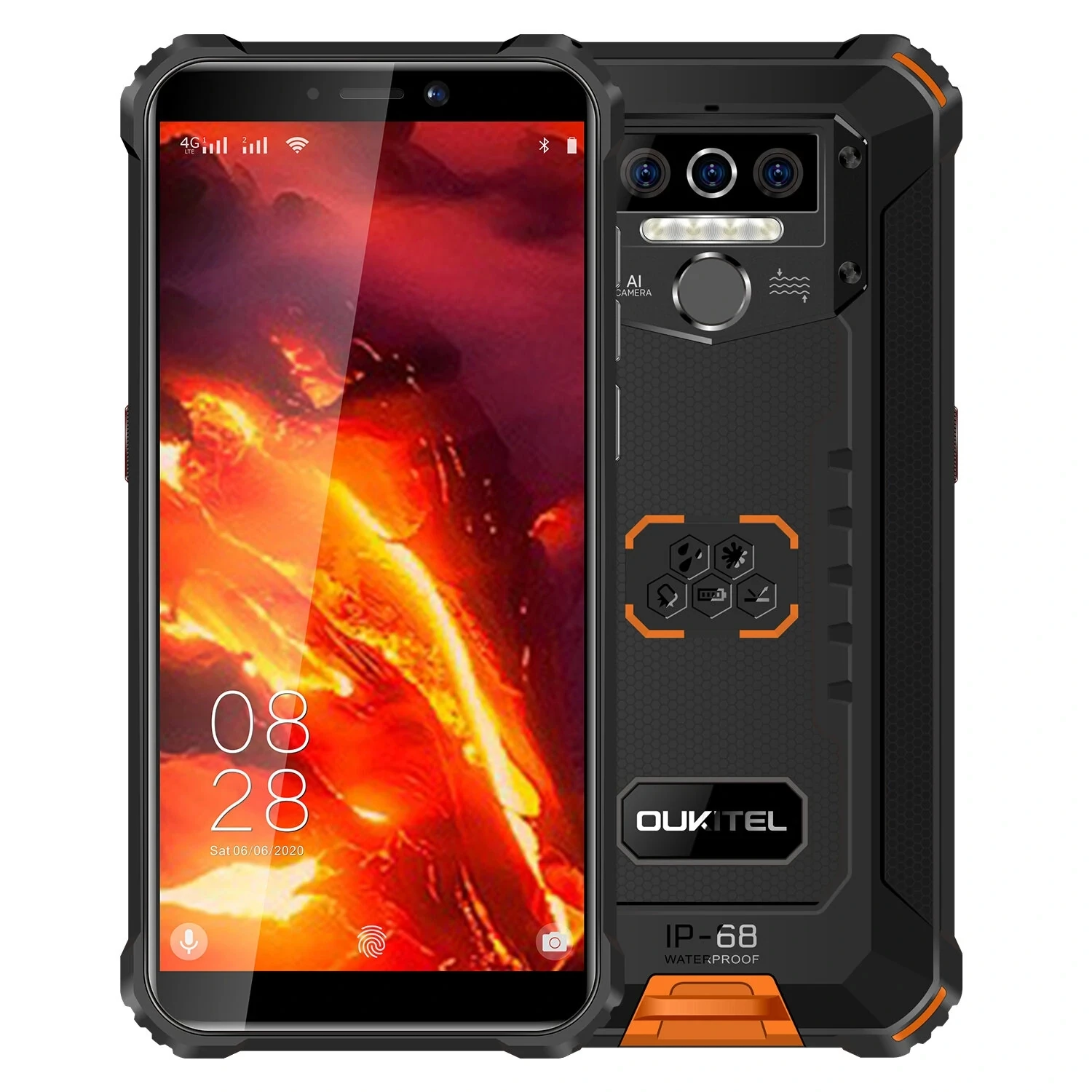 

OUKITEL WP5 Pro IP68 Rugged Smartphone 4GB RAM 64GB ROM 5.5" HD+ Octa Core Android10 13MP Triple Camera 8000mAh Mobile Phone