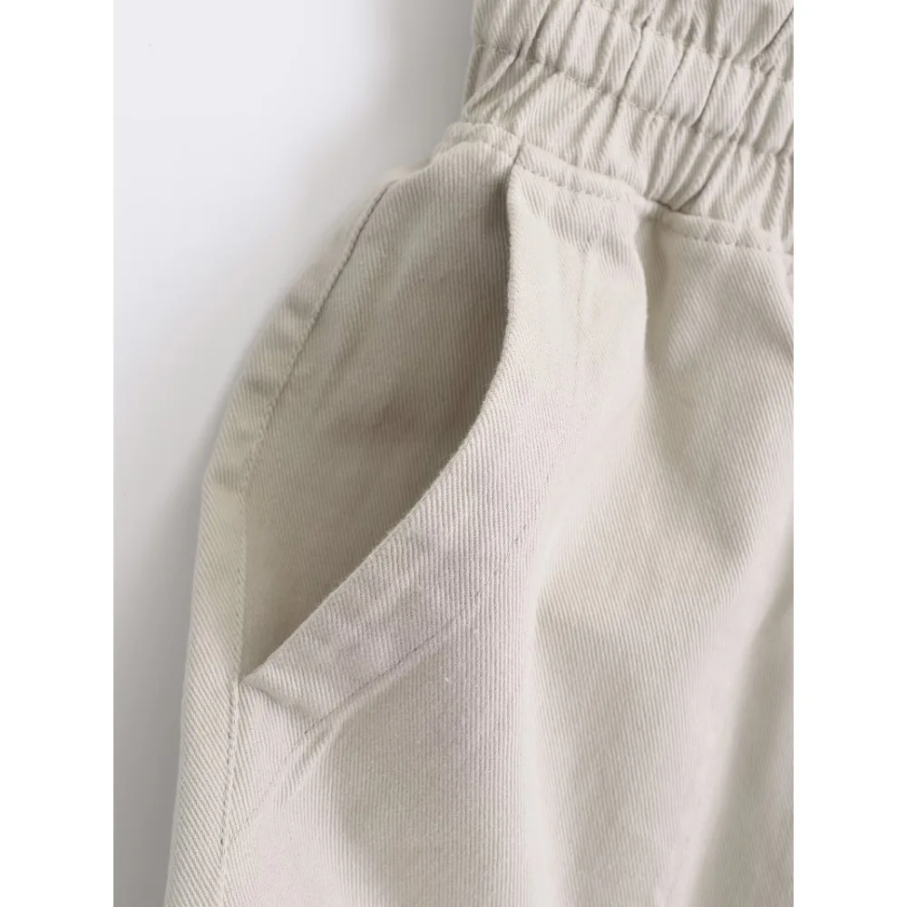 Повседневные укороченные джоггеры TRAF ZR со средней посадкой регулируемый