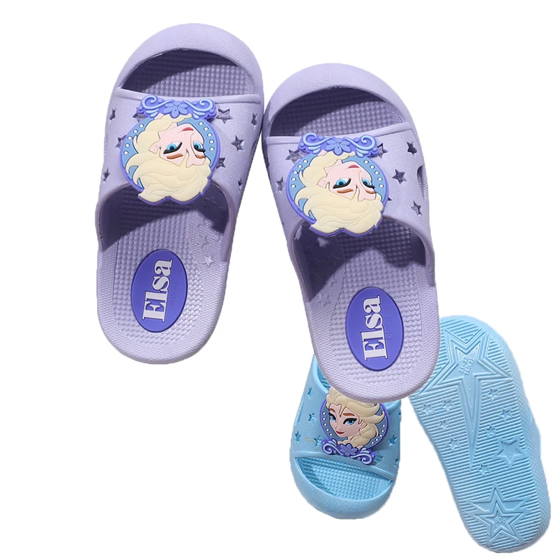 

Шлепанцы летние на толстой платформе для мальчиков и девочек, сандалии антискользящие, Эльза, Микки Маус, в стиле каваи, Холодное сердце, ули...