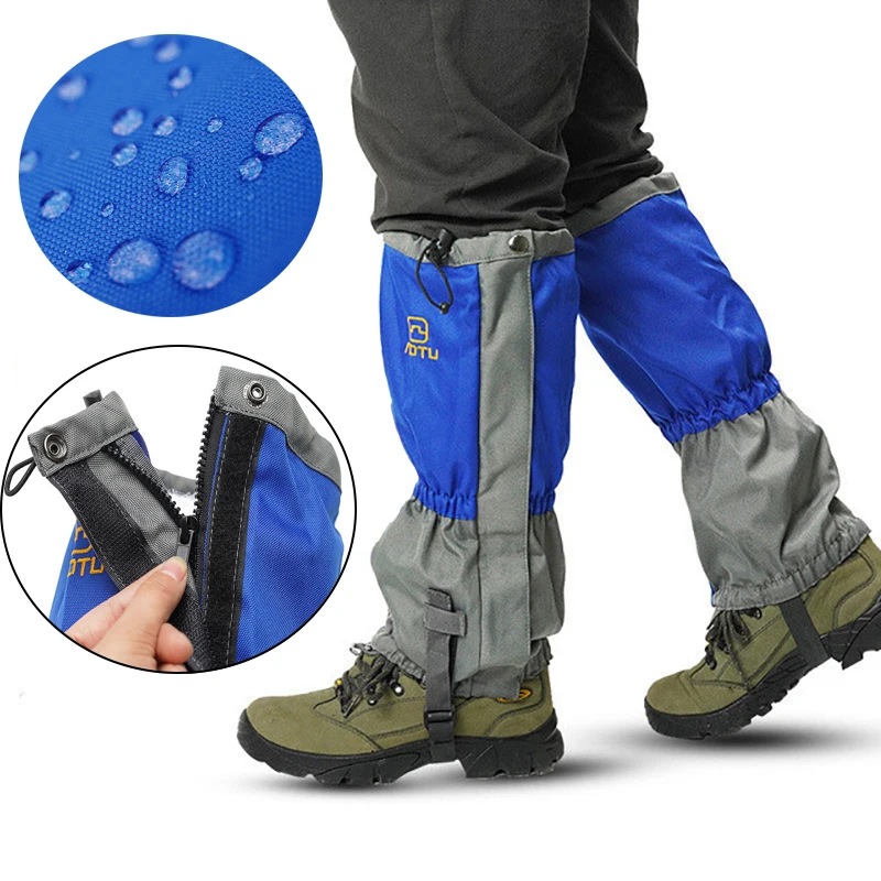 

1pair Waterproof Protection Leg Covers Legging Gaiter Outdoor Climbing Camping Hiking Ski Boot Travel Shoe Snow Gaiters Legs