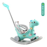 baby rocking chair with safety harness seat music children rocking horse thickening plastic ride on animal toys
