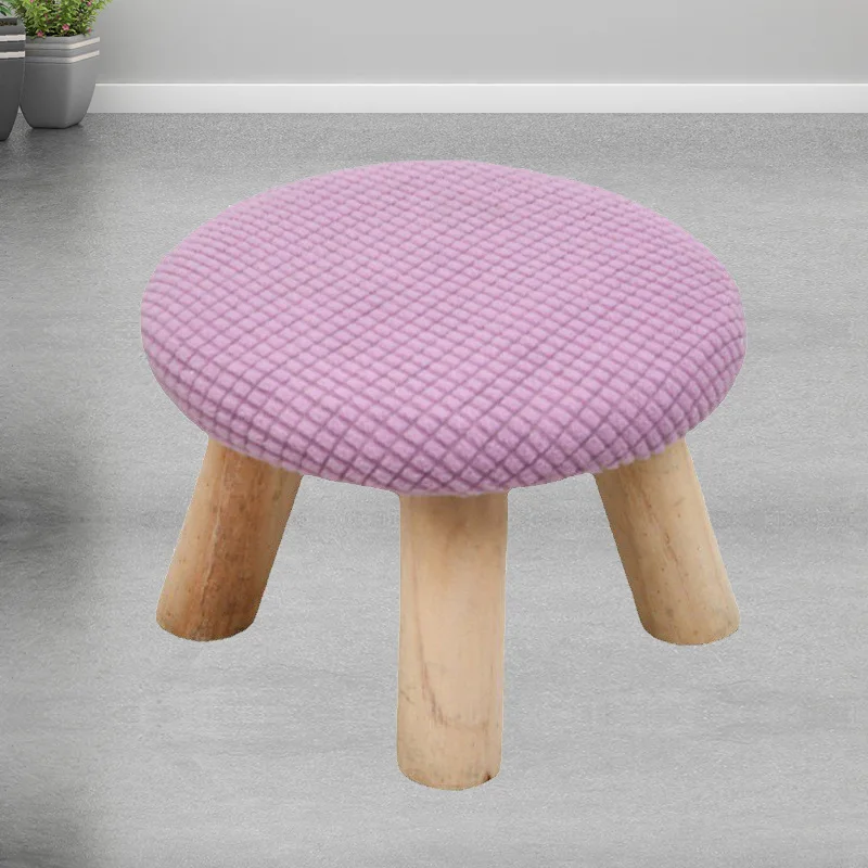 

Modern Simple Soft Plaid Sewing Round Stool Cover Soft Stool Cover Simple Designed Elastic Chair Cover