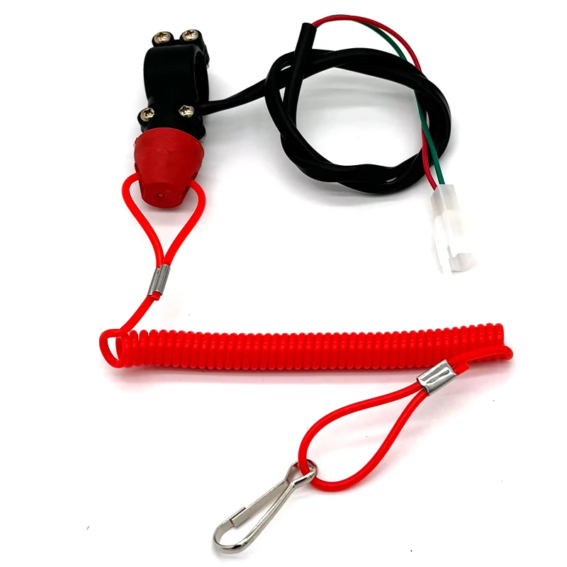 

Мотоциклетный выключатель и страховочный трос для 22 мм руля скутера Honda Yamaha Suzuki Mini Dirt Bike ATV Quad Moto