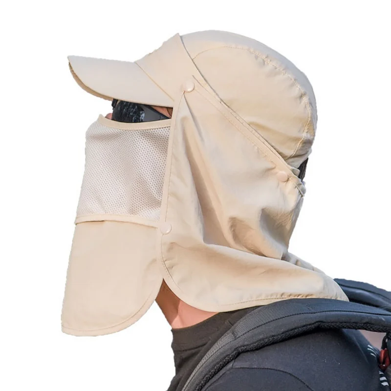 

Men's Hat Anti-UV Bucket Hat Fisherman's Hat Sun Protection 360° Panama Sun Hat Summer Hat Face Protection Mask Shawl Visor