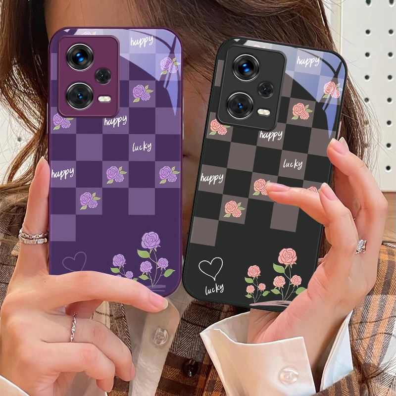 Креативный розовый чехол в сетку для Xiaomi 14 Ultra 13 Lite Redmi Note 11 Pro 12 Plus Poco X6 3 F4 6 GT