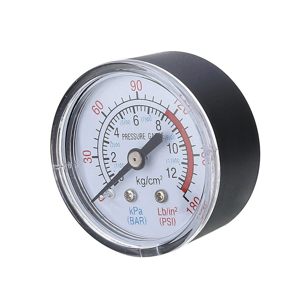 

Air Compressor Pneumatic Hydraulic Fluid Pressure Gauge Barometer Manometer 0-12Bar 0-180PSI Pneumatic Air Pressure Tool