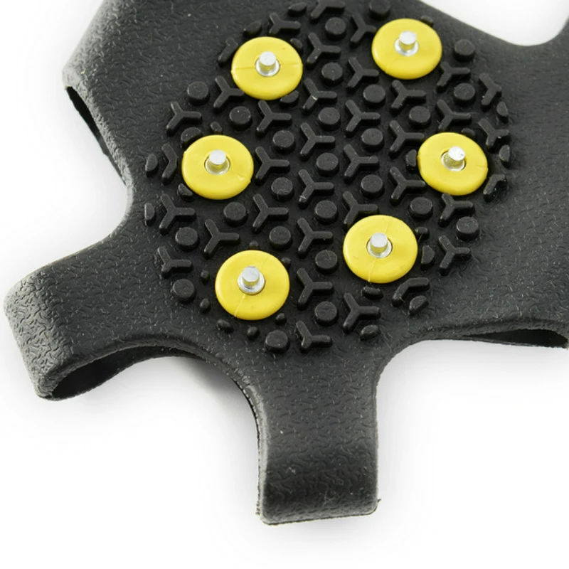 1 Pair 10 Studs Anti-Skid Ice Gripper Climbing Shoe Spikes Ice Grips Cleats Crampons Winter Climbing Anti Slip Shoes Cover