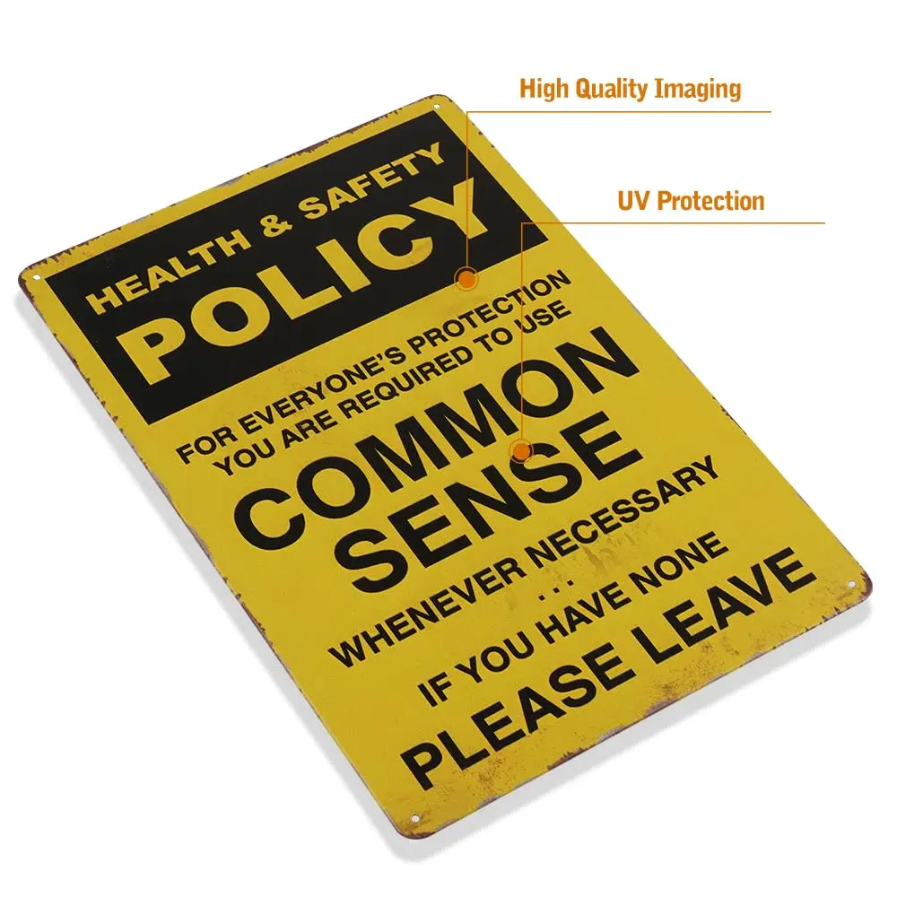 Плакат с металлической табличкой для здоровья и безопасности дома офиса ванной