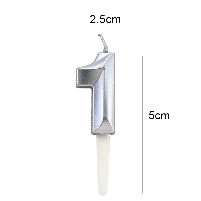 

Серебряная цифровая свеча на торт