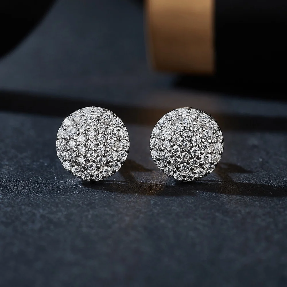 Женские свадебные серьги из серебра 925 пробы с муассанитом