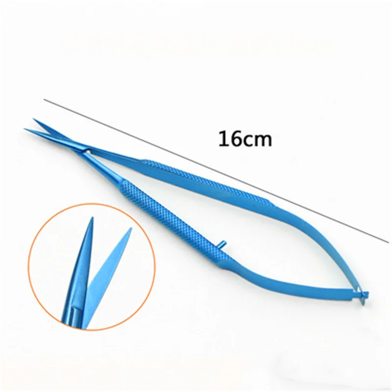 

Titanium Alloy Corneal Suture Removal Scissors 16Cm Double Eyelid Surgery Opening Eye Fine Scissors Tools Ophthalmic Microscisso