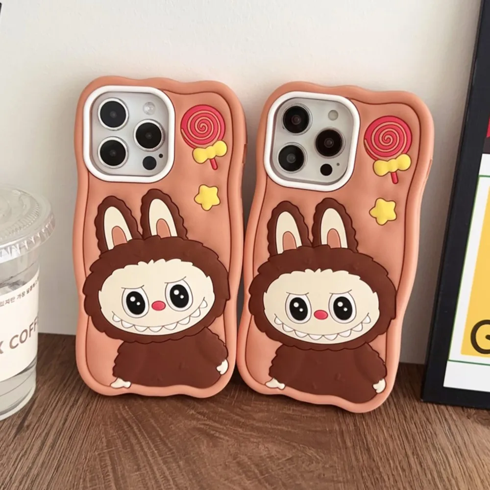 Чехол для телефона 3D Labubu iPhone 15 promax 14 13 12 Pro 11 X Xs Max 7 8 Plus 6 6s новый милый мягкий