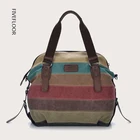 Роскошные женские сумочки 2021, парусиновые тоуты, полосатая Радужная Наплечная Сумка в стиле пэчворк, модная женская Повседневная сумка через плечо, Sac A Main