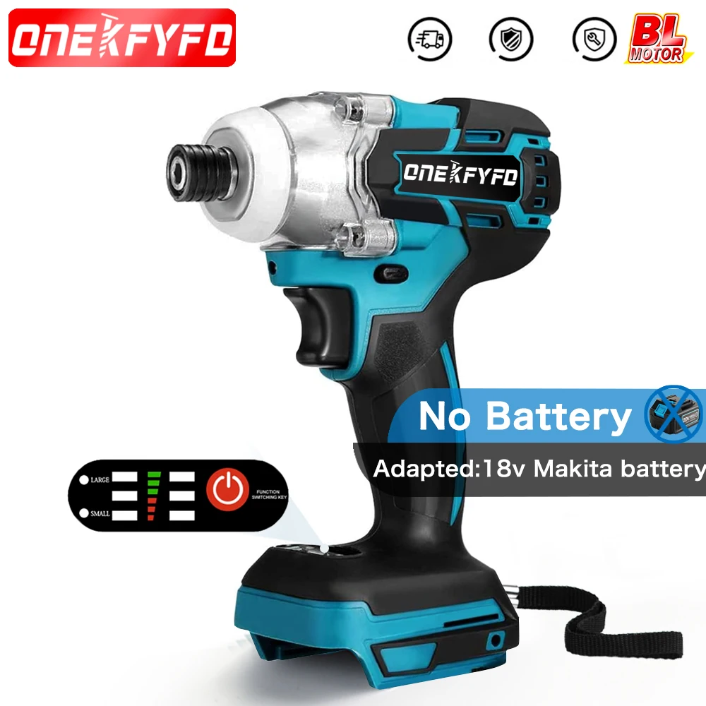

18V Cordless Electric Screwdriver Speed Brushless Impact Wrench Rechargable Drill Driver LED Light For Makita 18V Battery