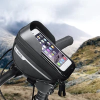 waterproof bicycle bag mtb bicycle frame front tube bag mountain bike phone holder mobile phone touch screen bag panniers