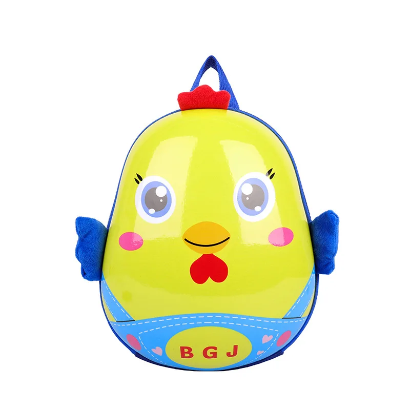 New Kids Eggshell Shape School Bags Fashion Cartoon Chicken Pattern Children Backpack kindergarten Girls Boys Student Book Bag