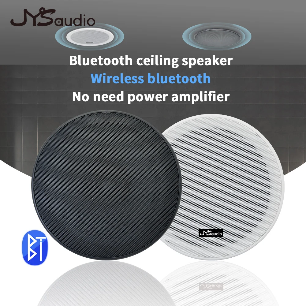 6'' Ceiling Speaker Bluetooth 10 Watts for Home Music Bluetooth-compatible Speaker Ceiling Speaker PA Sound System ABS Materials