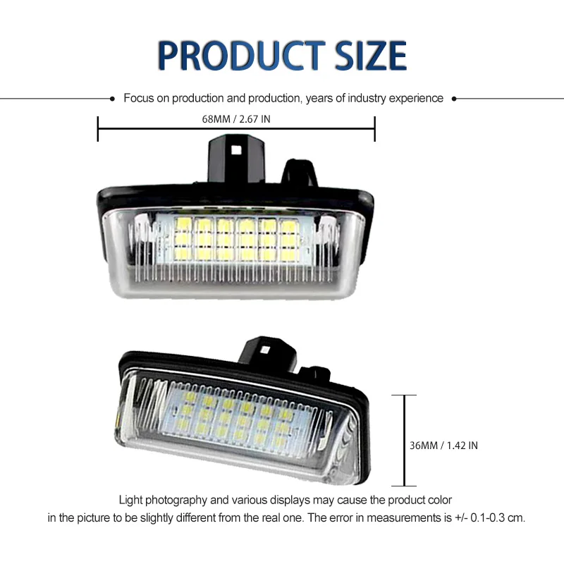 2 шт. автомобильный номерной знак Canbus для Toyota Corolla E11 Crown S180 Starlet EP91 Vios Previa ACR50 GSR50 12 В