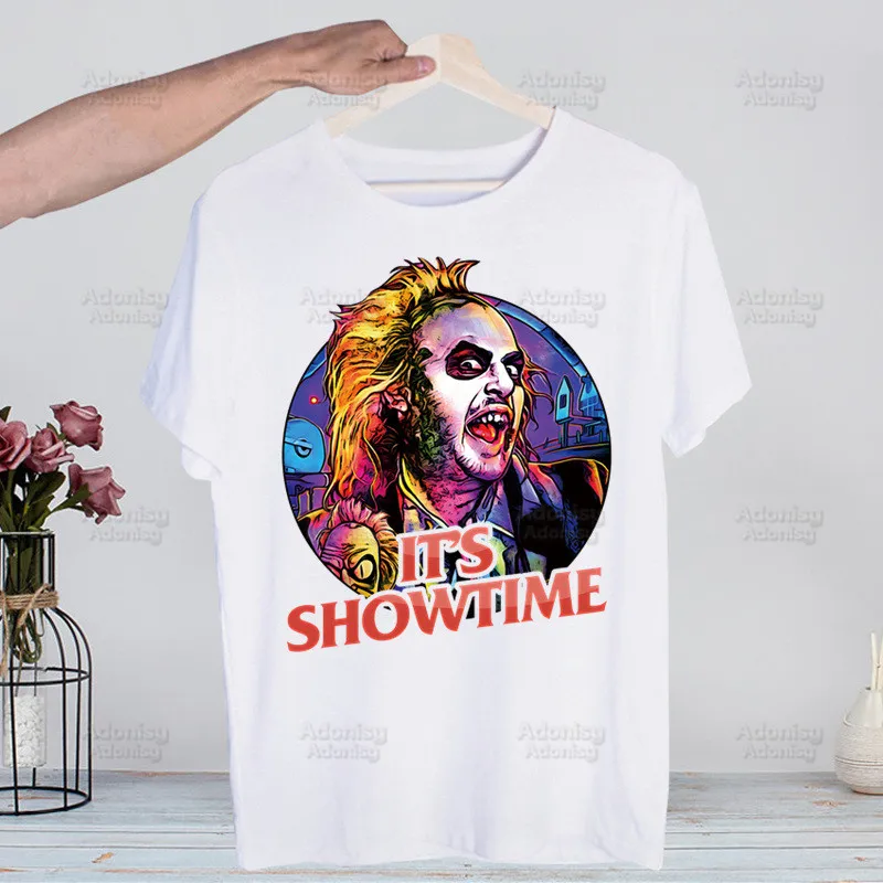 

Beetlejuice Snake Harajuku T-shirts Men/Women Hip Hop Funny Tshirt Streetwear Horror Halloween T Shirts Short Sleeve Tops
