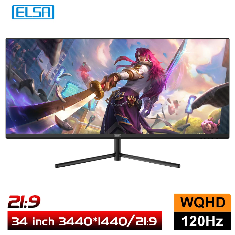 Эльза 34 дюйма широкоформатный дисплей 21:9 монитор 120 Гц WQHD настольная светодиодсветодиодный игровая консоль экран компьютера Гибкий Монитор DP/3440*1440 - Апрельский топ товаров с Али