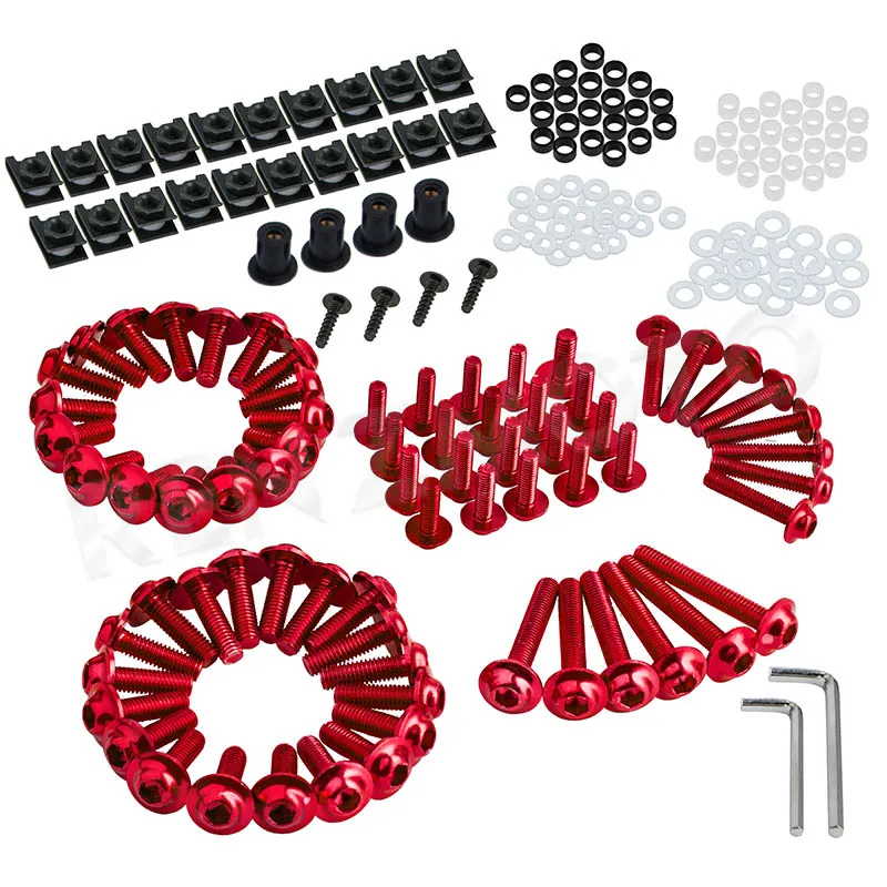 CNC 6XDB Motorcycle Fairing Bolts Kit Fastener Clips Screw Durable Stylish