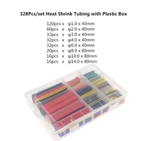 328pcs 8 sizes heat shrink tube kit shrinking assorted polyolefin insulation sleeving heat shrink tubing wire cable
