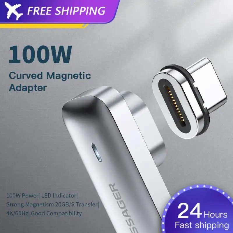 

Essager PD 100W Magnetic USB C OTG Adapter Fast Charging Type C Magnet Connector 20Gbp Data Sync 4K@60Hz For Macbook Laptop