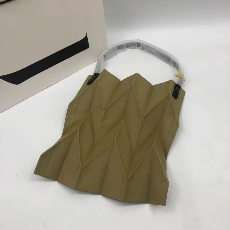 Японская плиссированная сумка для покупок однотонная подмышек подходящая ко