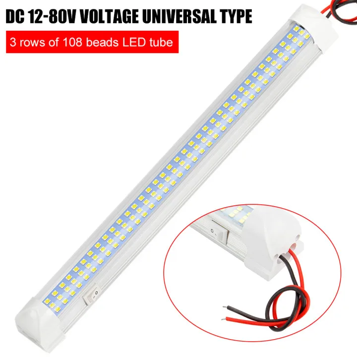 

Universal LED Car Light Bar 108LED Truck Roof Light 12V Self-Adhesive Dome Light Emergency Car Repair Lamp for RV Caravan Boat