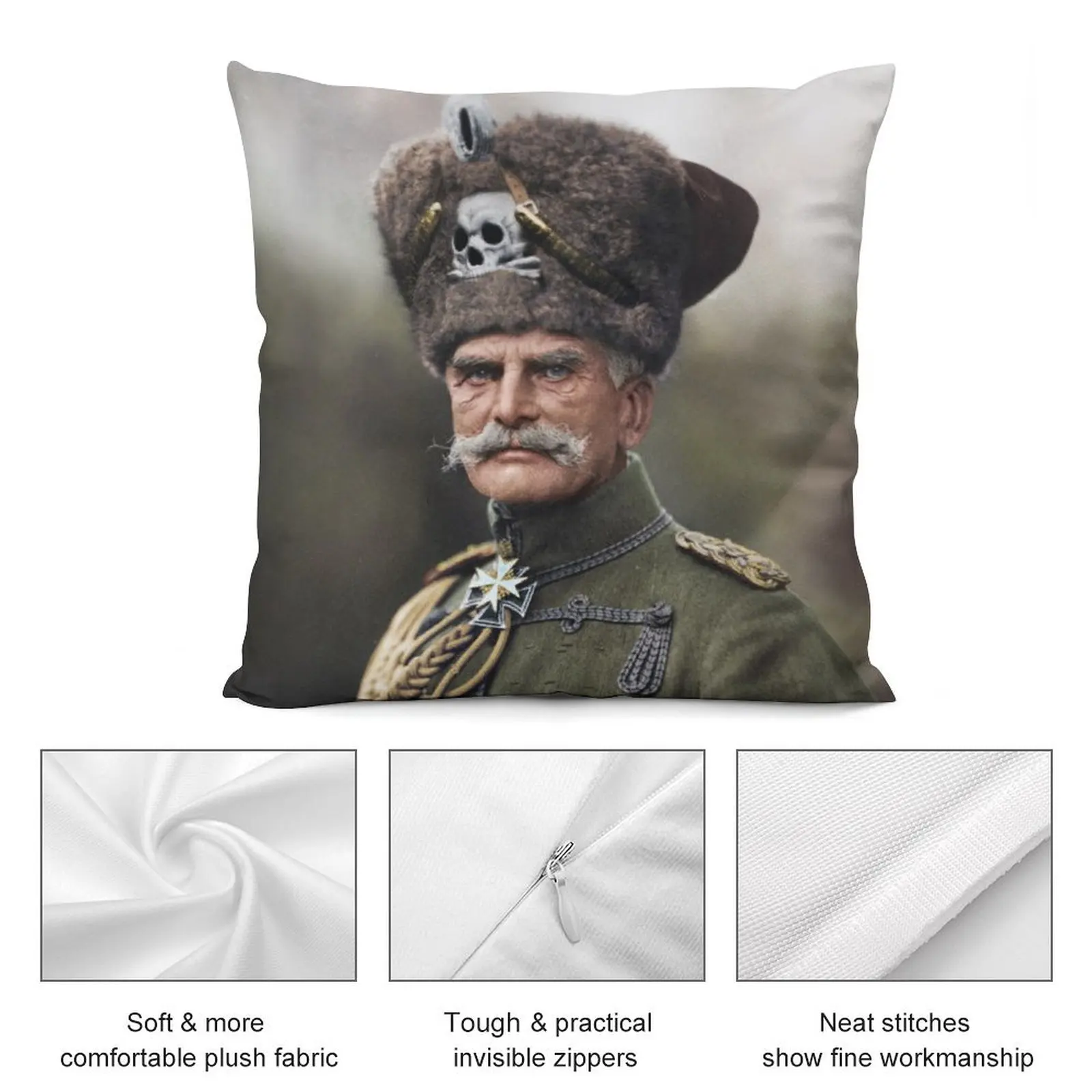 The Last Hussar August von Mackensen 1914 Цветная декоративная подушка рождественские Подушки