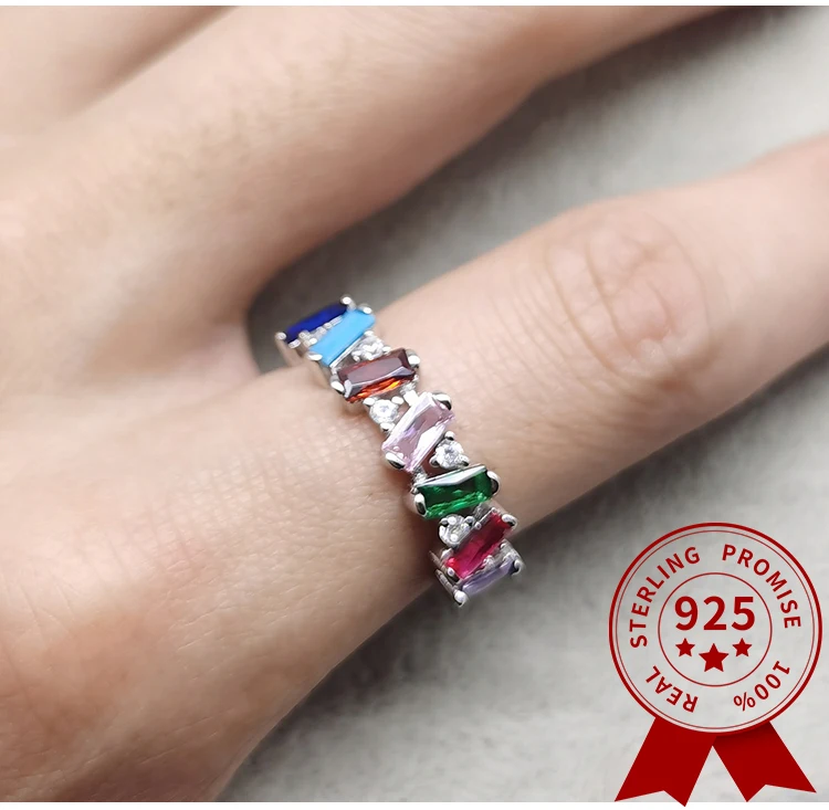 

Zhanhao High Quality Turquoise Ring With Multi-color Stones 925 Sterling Silver With Cheap Price