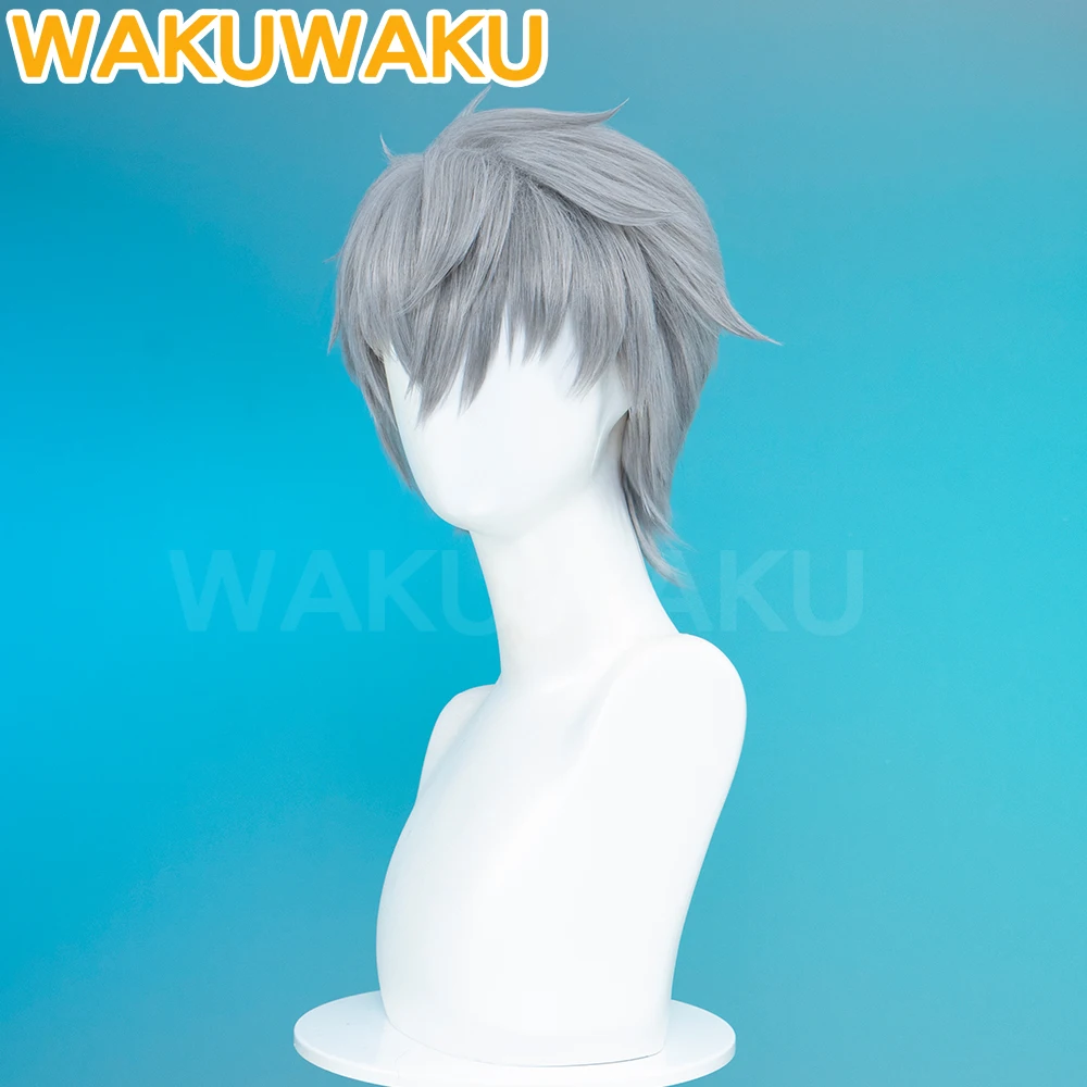Фото Till Wig Аниме Alien Stage Косплей Парик WakuWaku Мужчины 30 см Короткие волосы Till Choker Татуировки Зажимы для ушей Хэллоуин Волосы Бесплатная шапка для парика №2