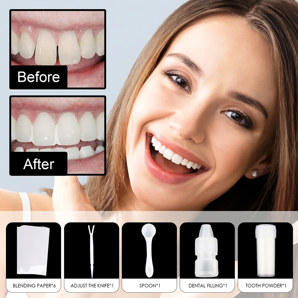 

Набор для временного ремонта зубов, накладные зубы, твердый клей, зубной протез для нехватки сломанных зубов, наполнение зубов, накладные зу...