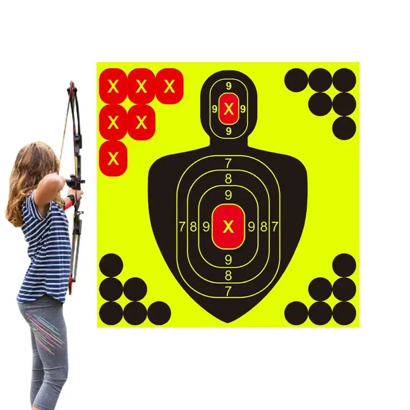 

8 Inch Athletes Launch Practice Stickers Fluorescent Green Target Autocollants For Bow And Arrows Darts Aim Forbeginners